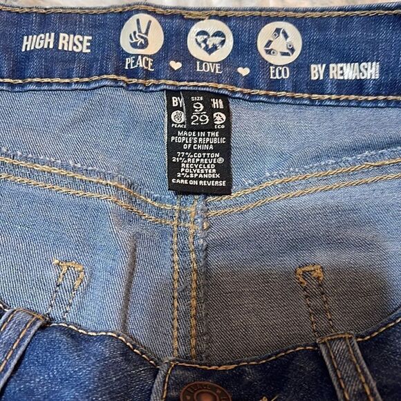 Rewash Jean Shorts, Distressed, Size 9/29, EUC - Picture 4 of 6